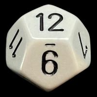 Chessex Opaque Grey & Black D12 Dice