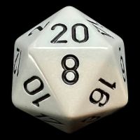 Chessex Opaque Grey & Black D20 Dice