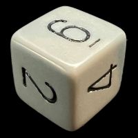 Chessex Opaque Grey & Black D6 Dice