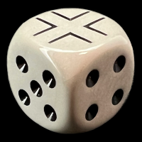 Chessex Opaque Black WWII German Logo D6 Spot Dice