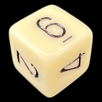 Chessex Opaque Ivory & Black D6 Dice