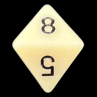 Chessex Opaque Ivory & Black D8 Dice