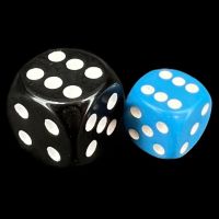 Chessex Opaque Light Blue & White 12mm D6 Spot Dice