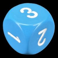 Chessex Opaque Light Blue & White D3 Dice