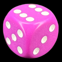Chessex Opaque Light Purple & White 16mm D6 Spot Dice