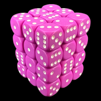 Chessex Opaque Light Purple & White 36 x D6 Dice Set