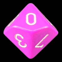 Chessex Opaque Light Purple & White D10 Dice
