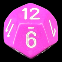 Chessex Opaque Light Purple & White D12 Dice