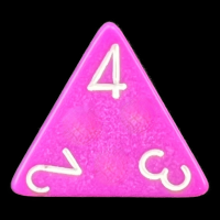 Chessex Opaque Light Purple & White D4 Dice