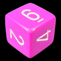 Chessex Opaque Light Purple & White D6 Dice