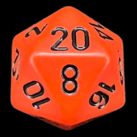 Chessex Opaque Orange & Black D20 Dice
