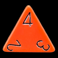 Chessex Opaque Orange & Black D4 Dice