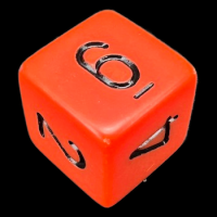 Chessex Opaque Orange & Black D6 Dice