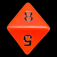 Chessex Opaque Orange & Black D8 Dice