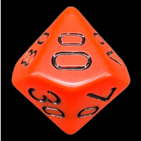 Chessex Opaque Orange & Black Percentile Dice