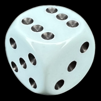 Chessex Opaque Pastel Blue &amp; Black 16mm D6 Spot Dice