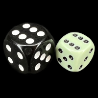 Chessex Opaque Pastel Green &amp; Black 12mm D6 Spot Dice