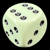 Chessex Opaque Pastel Green &amp; Black 16mm D6 Spot Dice