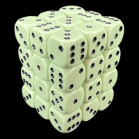 Chessex Opaque Pastel Green &amp; Black 36 x D6 Dice Set 
