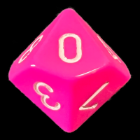Chessex Opaque Black & White D20 Dice