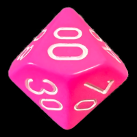 Chessex Opaque Black & White D20 Dice