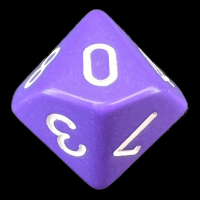 Chessex Opaque Purple & White D10 Dice