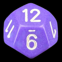 Chessex Opaque Purple & White D12 Dice