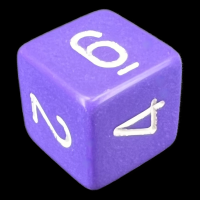 Chessex Opaque Purple & White D6 Dice