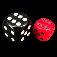 Chessex Opaque Red & Black 12mm D6 Spot Dice