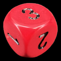 Chessex Opaque Red & Black D3 Dice