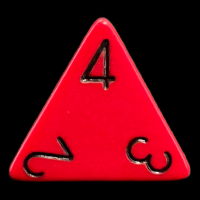 Chessex Opaque Red & Black D4 Dice