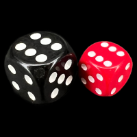 Chessex Opaque Red & White 12mm D6 Spot Dice