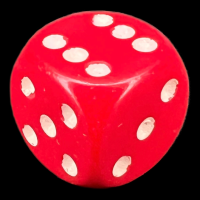 Chessex Opaque Red & White 16mm D6 Spot Dice
