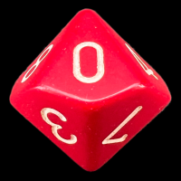 Chessex Opaque Red & White D10 Dice