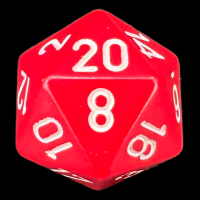 Chessex Opaque Red & White D20 Dice