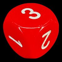 Chessex Opaque Red & White D3 Dice