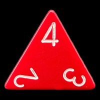 Chessex Opaque Red & White D4 Dice