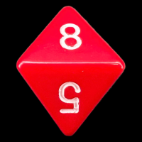 Chessex Opaque Red & White D8 Dice
