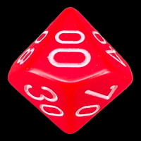 Chessex Opaque Red & White Percentile Dice