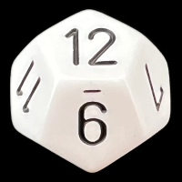 Chessex Opaque White & Black D12 Dice