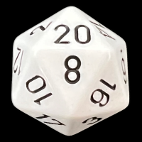 Chessex Opaque White & Black D20 Dice
