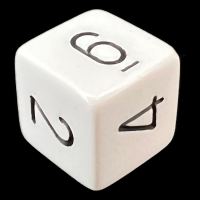 Chessex Opaque White & Black D6 Dice