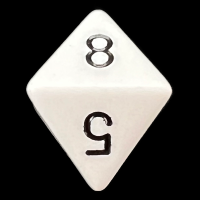 Chessex Opaque White & Black D8 Dice