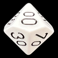 Chessex Opaque White & Black Percentile Dice