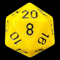 Chessex Opaque Yellow & Black D20 Dice