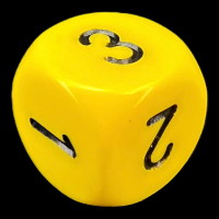 Chessex Opaque Yellow & Black D3 Dice