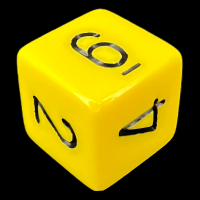 Chessex Opaque Yellow & Black D6 Dice