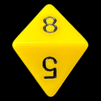 Chessex Opaque Yellow & Black D8 Dice