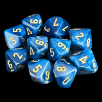 Chessex Phantom Teal 10 x D10 Dice Set