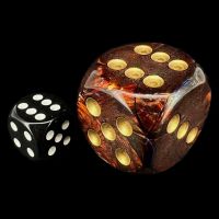 Chessex Scarab Blue Blood with Gold BIG 30mm D6 Spot Dice